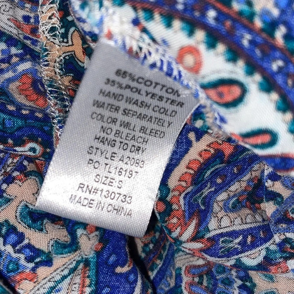 Umgee paisley trapeze style dress size small - Picture 6 of 8